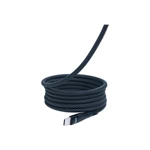 Manyetik 100W Type-C to Type-C Süper Hızlı Şarj ve Veri Kablosu 1 M SIYAH