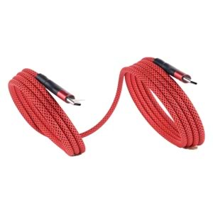 Manyetik 100W Type-C to Type-C Süper Hızlı Şarj ve Veri Kablosu 1 M KIRMIZI