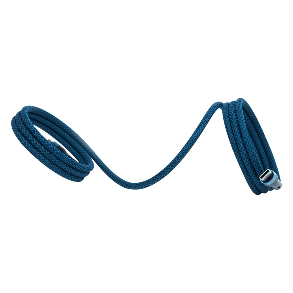 BMCC-03 Mavi Manyetik USB-C-USB-C Kablo – 2 m, 60 W Hızlı Şarj