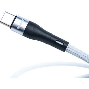 BMLC-01 Beyaz Manyetik 1m Hızlı Şarj Kablosu – Type-C - Lightning, 3 A