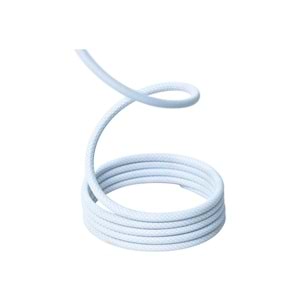 BMLC-01 Beyaz Manyetik 1m Hızlı Şarj Kablosu – Type-C - Lightning, 3 A