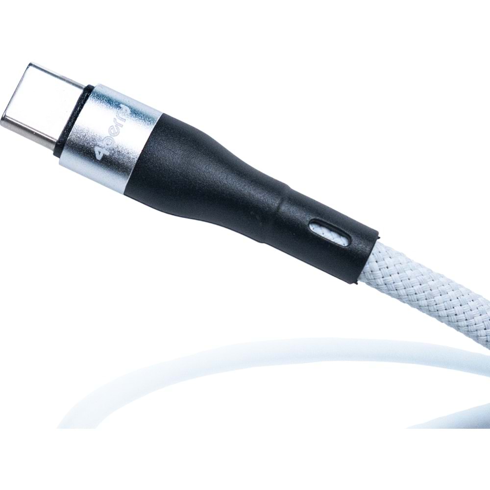 BMLC-02 Beyaz Manyetik 1,5 m Hızlı Şarj Kablosu – Type-C - Lightning, 3 A