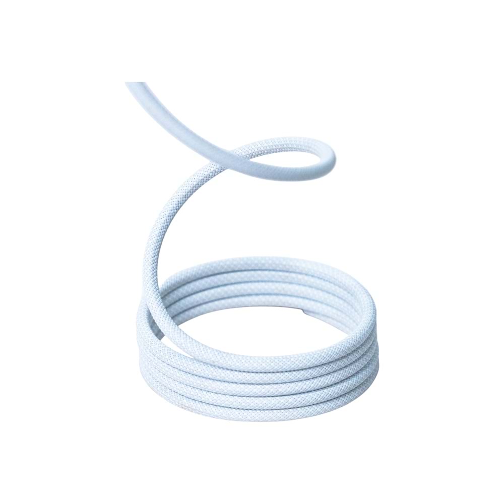 BMLC-02 Beyaz Manyetik 1,5 m Hızlı Şarj Kablosu – Type-C - Lightning, 3 A