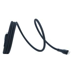 BMLC-02 Siyah Manyetik 1,5 m Hızlı Şarj Kablosu – Type-C - Lightning, 3 A