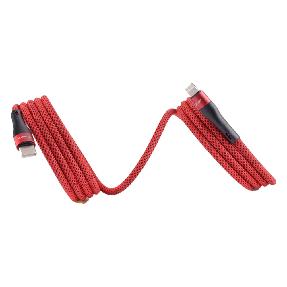 BMUC-02 Kirmizi Manyetik USB-A-C Kablo – 1.5 m, Süper Hızlı Şarj