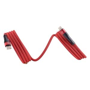 BMUC-02 Kirmizi Manyetik USB-A-C Kablo – 1.5 m, Süper Hızlı Şarj