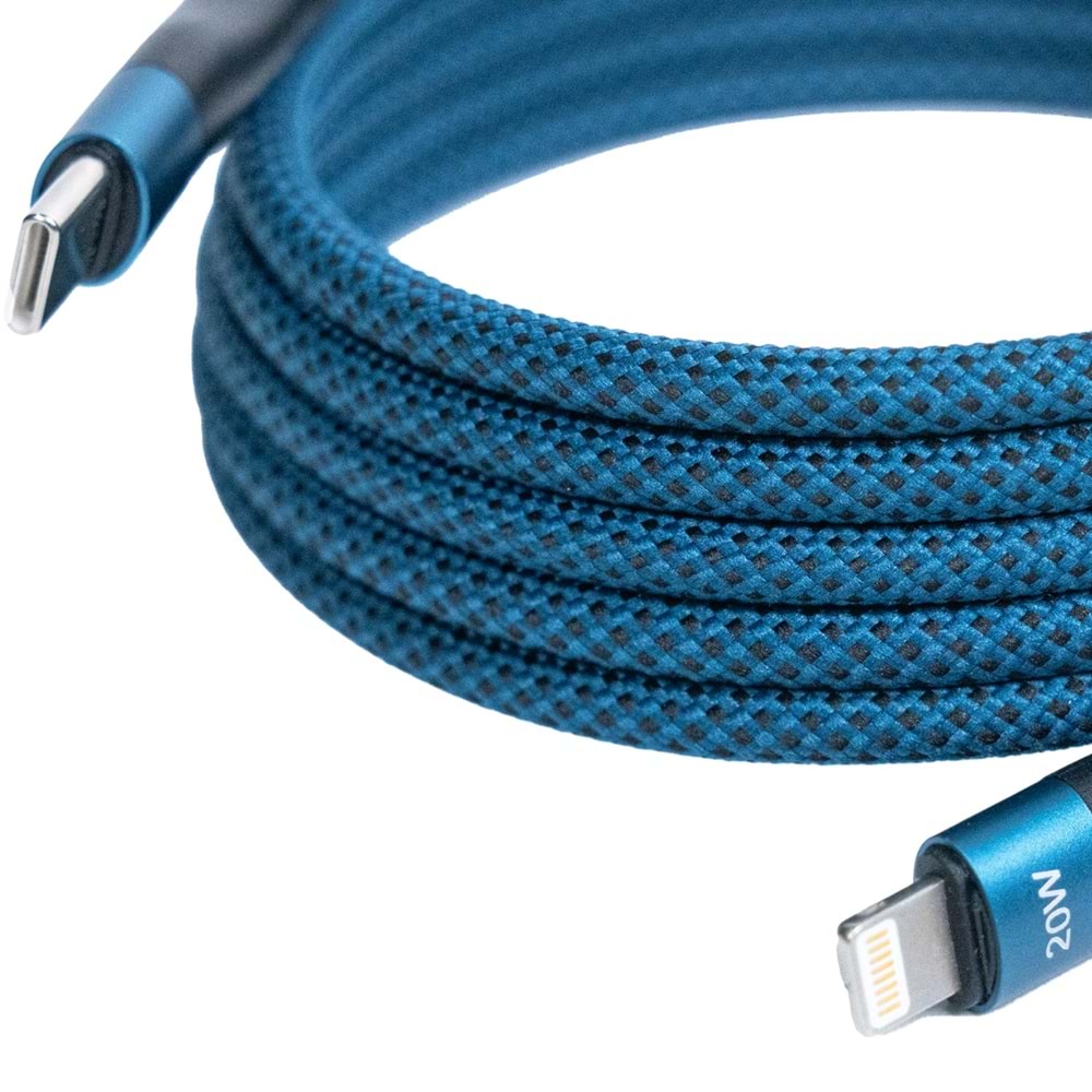 Manyetik USB-A to Type-C Süper Hızlı Şarj ve Veri Kablosu 1.5 M MAVI