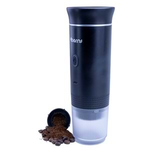 KMPRO Taşınabilir Kahve Makinesi – USB Şarjlı, Kapsül ve Öğütülmüş Kahve Uyumlu, Demleme Siyah