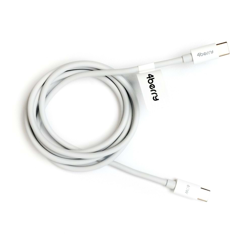 Type-C to Type-C Süper Hızlı 60W Şarj Kablosu ve Veri Kablosu 1.2 M BEYAZ
